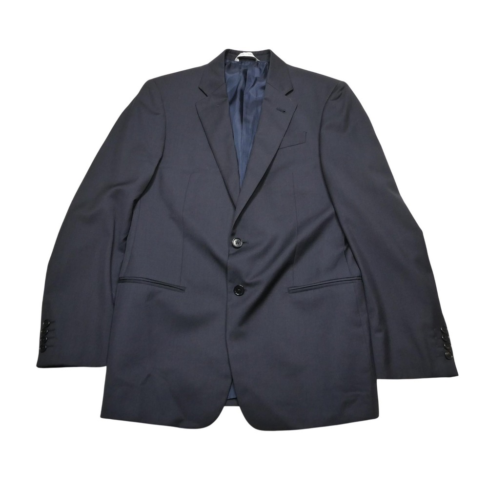 Armani Collezioni Blazer‎ Mens 38R Navy Wool 2 Button Notch Lapel Sport Coat